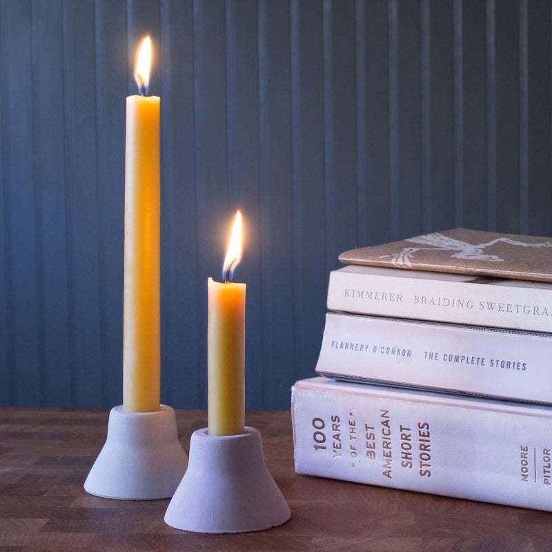 Bluecorn Beeswax Taper Candles, 100% Pure Natural Bees Wax,12 Inch Pair, Yellow Candlesticks, Unscented, Clean Burning & Dripless, Long Lasting, Thanksgiving & Christmas Decor, American Made, 8 Pack - Image 5