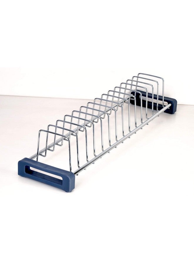 LAPO 20 inch Stainless Steel Multipurpose Kitchen Plate Rack, Dish Rack Stand, Utensil Rack -14 Sections-Chrome Finish- Height-4 Inch (20 Inch Rack for 22 Inch Tandem Box) Pack of 1 - Image 2