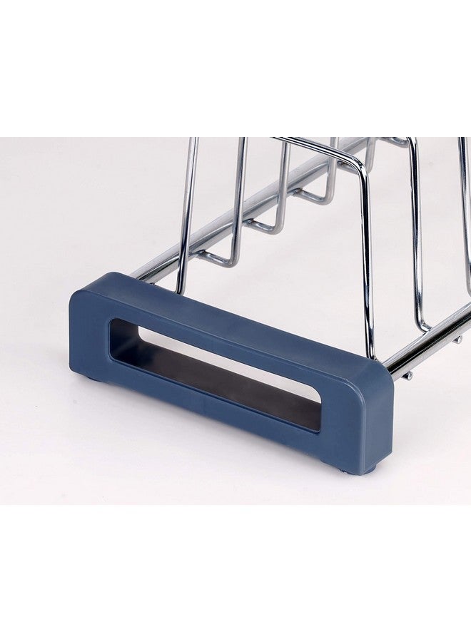 LAPO 20 inch Stainless Steel Multipurpose Kitchen Plate Rack, Dish Rack Stand, Utensil Rack -14 Sections-Chrome Finish- Height-4 Inch (20 Inch Rack for 22 Inch Tandem Box) Pack of 1 - Image 3