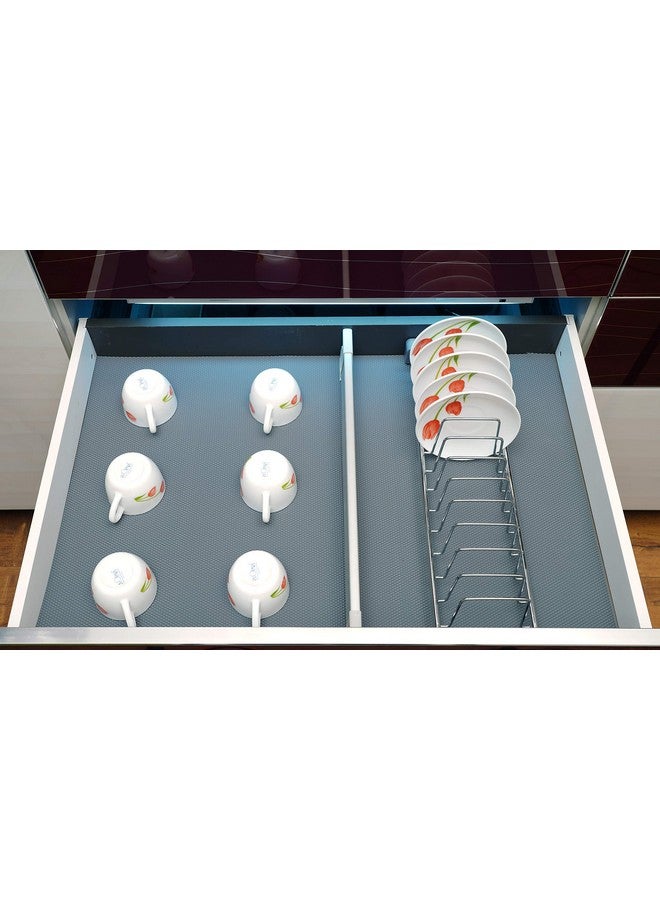 LAPO 20 inch Stainless Steel Multipurpose Kitchen Plate Rack, Dish Rack Stand, Utensil Rack -14 Sections-Chrome Finish- Height-4 Inch (20 Inch Rack for 22 Inch Tandem Box) Pack of 1 - Image 5