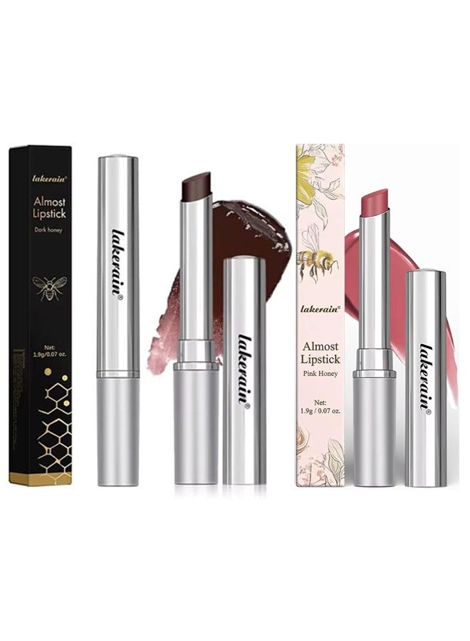 lakerain Bold&beautiful Honey Lipstick Tinted Lip Balm, Moisturising, Glossy Finish, Crystal Flower Flavor, Black Cherry Tint, 50g(Brown and Pink) - Image 1