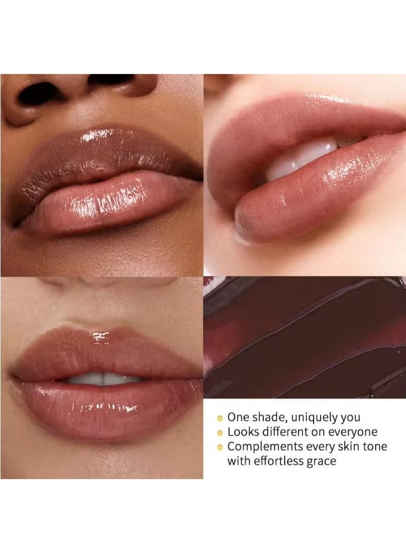 lakerain Bold&beautiful Honey Lipstick Tinted Lip Balm, Moisturising, Glossy Finish, Crystal Flower Flavor, Black Cherry Tint, 50g(Brown and Pink) - Image 5
