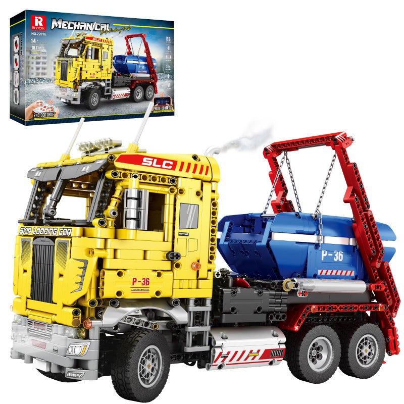 Reobrix Skip Loading Truck Building Blocks Set 22016 RC Dump Truck Model Kit for Adult Remote Control Technic Construction Vehicle Toys Gifts for Adult 14 - Image 3