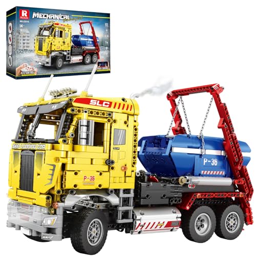 Reobrix Skip Loading Truck Building Blocks Set 22016 RC Dump Truck Model Kit for Adult Remote Control Technic Construction Vehicle Toys Gifts for Adult 14 - Image 1