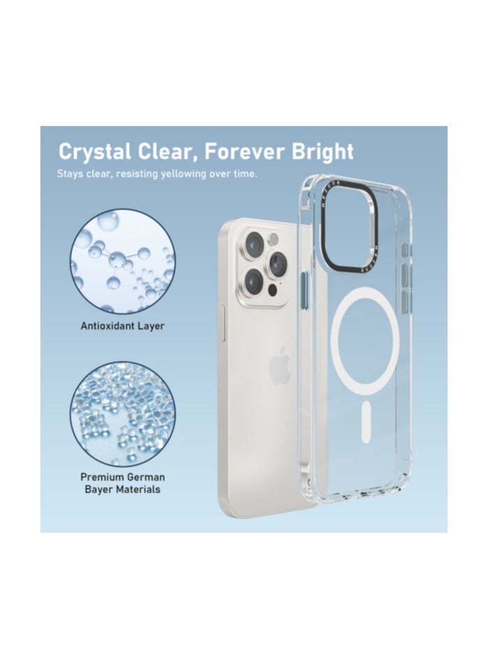 Mezone iPhone 14 Clear MagSafe Phone Case, Shock Absorbing, Anti Scratch & Anti-Yellowing Case White - Image 5