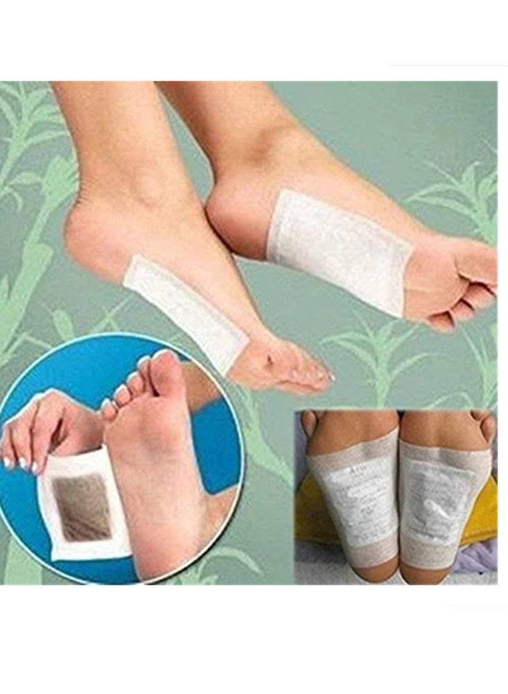 10 Pcs Deep Cleansing Foot Pads Bamboo Vinegar Powder Ginger Foot Pad Pain Relief Relieve Stress Improve Sleep for Body Foot Care