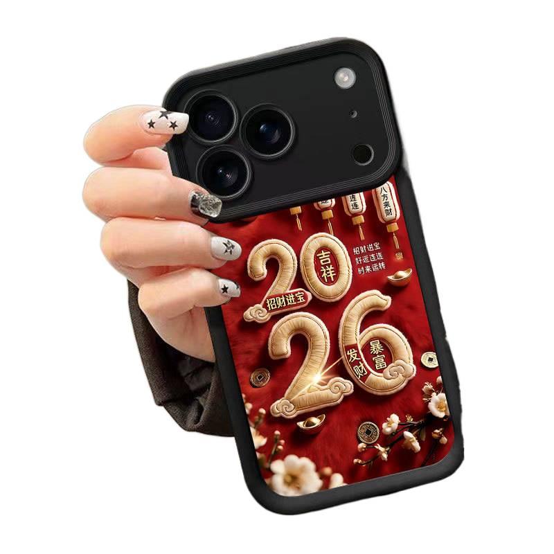 iPhone 13 TPU Cover Protective , , Fortune and Wealth Pattern , Pink , with Lightweight Carry - Image 5