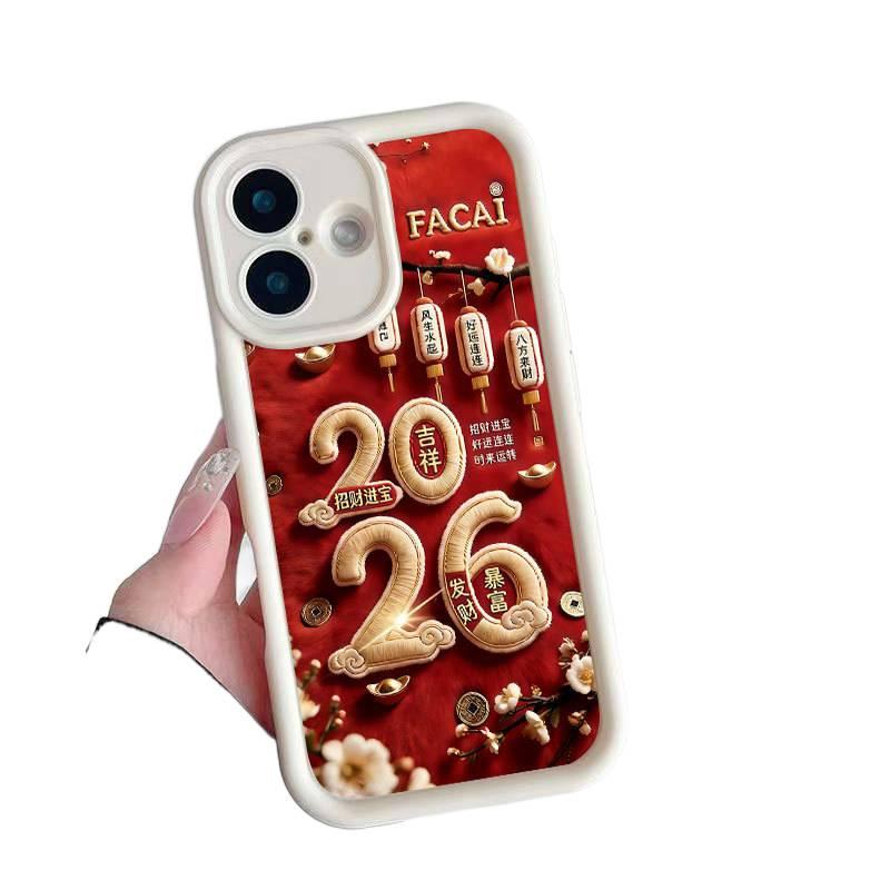 iPhone 13 TPU Cover Protective , , Fortune and Wealth Pattern , Pink , with Lightweight Carry - Image 4