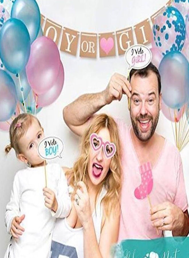 NIBEMINENT 64-Piece Gender Reveal Decorative Party Balloon Set 12inch - Image 3