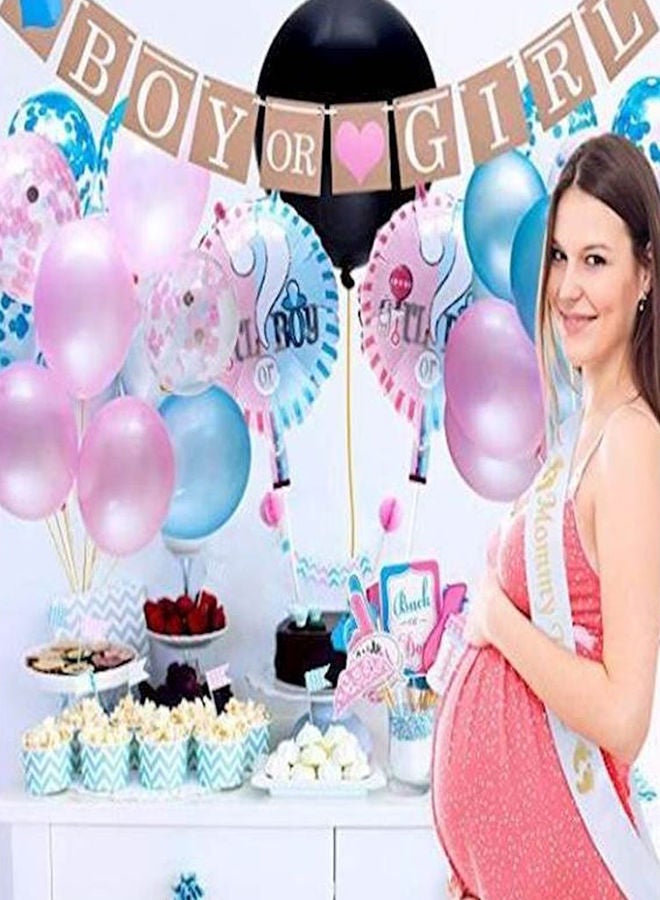 NIBEMINENT 64-Piece Gender Reveal Decorative Party Balloon Set 12inch - Image 2