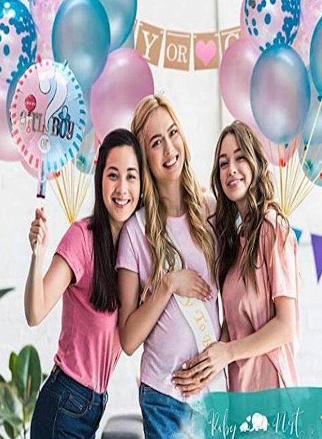 NIBEMINENT 64-Piece Gender Reveal Decorative Party Balloon Set 12inch - Image 4