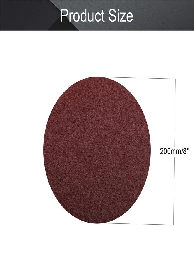 اتول مارت أقراص صنفرة Utoolmart PSA، ورق صنفرة ذاتي اللصق مقاس 8 بوصات، ورق صنفرة من أكسيد الألومنيوم بدون ثقوب، 80 حبيبة، لصنفرة مدارية عشوائية، الخشب، تلميع المعادن، 5 قطع - Image 2