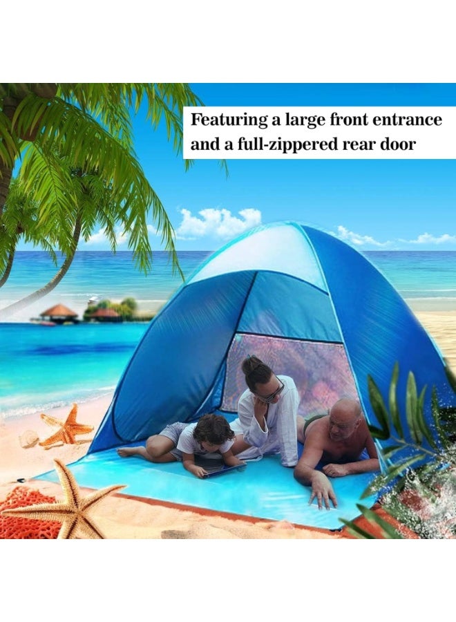 DEXO خيمة شاطئية محمولة في الهواء الطلق قابلة للفتح التلقائي مضادة للأشعة فوق البنفسجية - Image 3