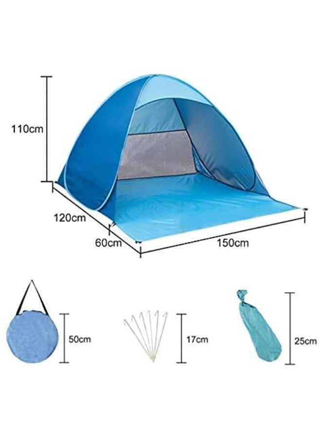 DEXO خيمة شاطئية محمولة في الهواء الطلق قابلة للفتح التلقائي مضادة للأشعة فوق البنفسجية - Image 2