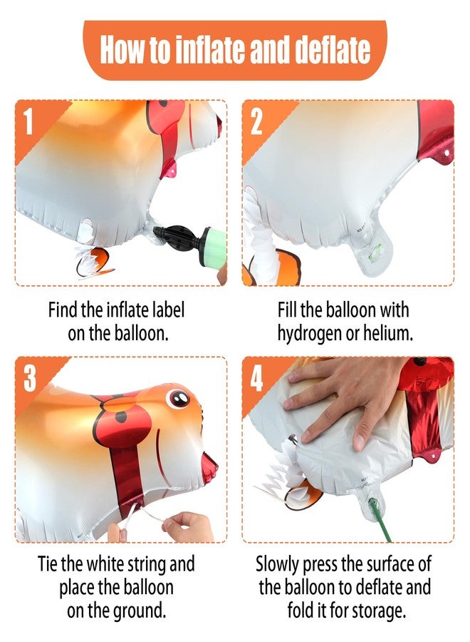 CUGBO 20Pcs Set Walking Animals Balloons Set, Pets Air Walker Balloons, Mylar Foil Helium Aluminum Balloon Kit for Kids Birthday Party Baby Shower Decor Children Gift - Image 4