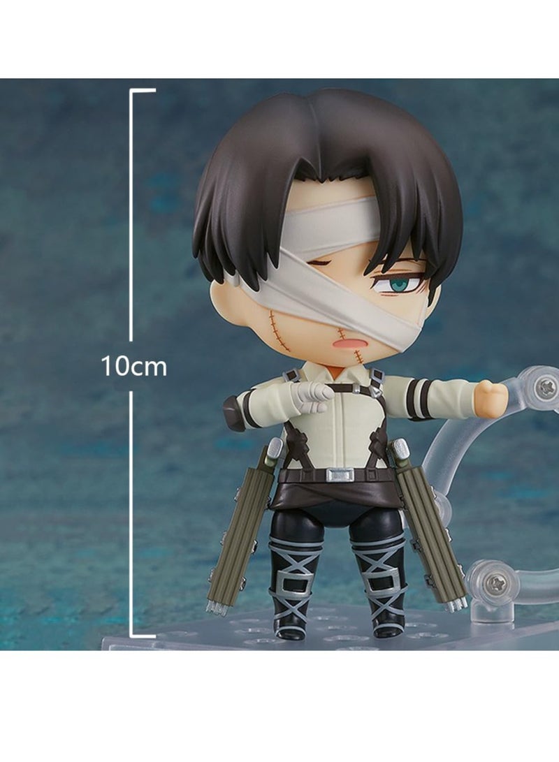 general Anime Levi Figure 10cm War Damaged Edition Anime PVC Home Computer Desk Decoration for Fans - Image 2