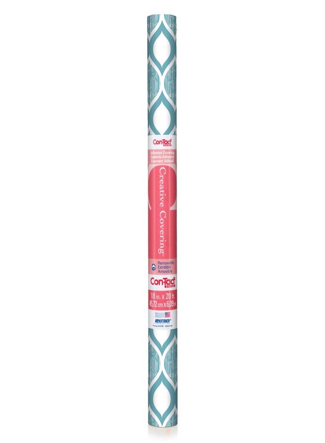 Con-Tact Brand Creative Covering, Self-Adhesive Shelf Liner, Multi-Purpose Vinyl Roll, Easy to Use and Apply, 18'' x 9', Savoy Blue - Image 1