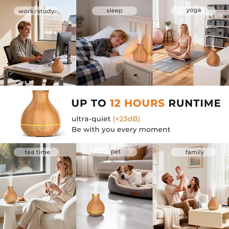 BZseed 550ml Aromatherapy Essential Oil Diffuser - Image 4
