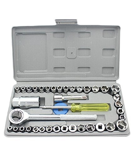 MLD MLD Household Tools 40Pc Multi Purpose Combination Socket Wrench Set 