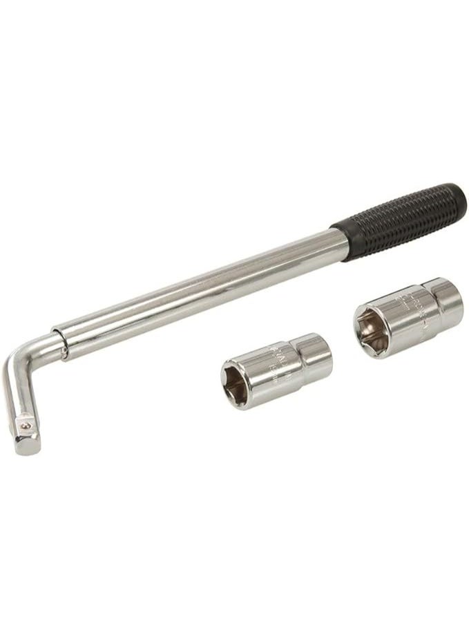 Universal 4-Way Car Wheel Wrench (17-19-21-22mm) - Heavy-Duty Steel Lug Wrench for Tire Changing & Home Maintenance - Professional Cross Wrench Tool - Image 3