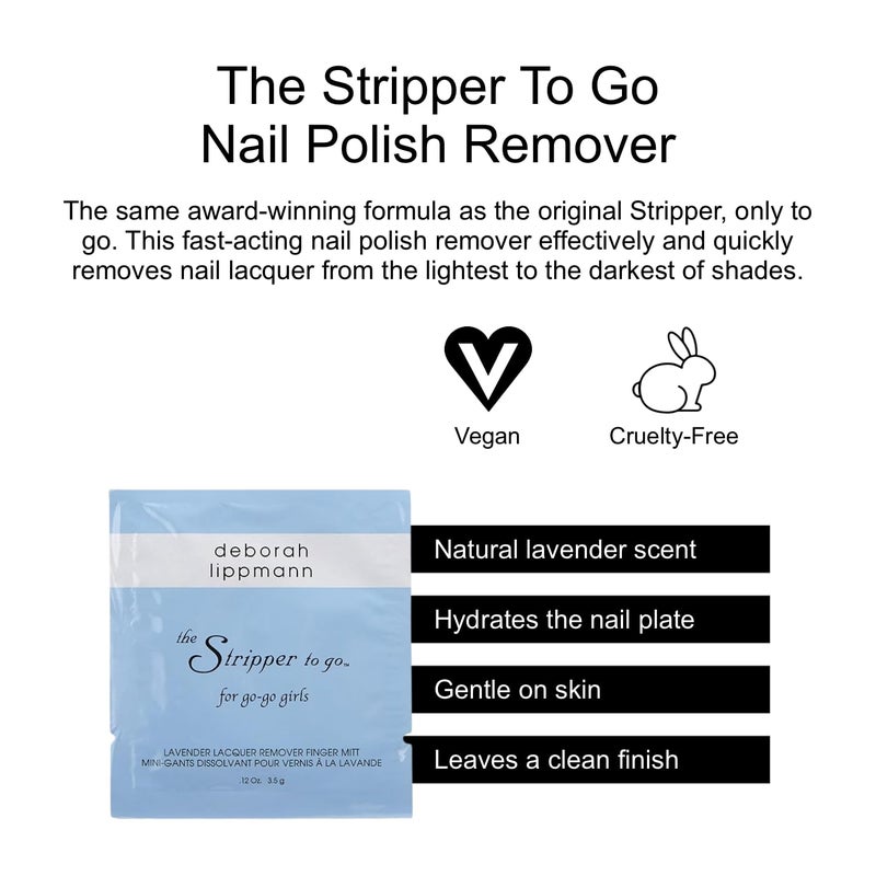 Deborah Lippmann The Stripper Nail Polish Remover, Fast-Acting Hydrating Aloe Vera to Prevent Dryness & No Chalky Residue Lavender Scent - Image 2