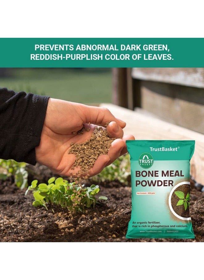TrustBasket - TrustBasket Organic Bone Meal for Plants Home Gardening | Steamed Bone Meal | Rich in Phosphorus and Calcium | Natural Plant Fertilizer| - 450 Grams (Set of 1) - Image 1