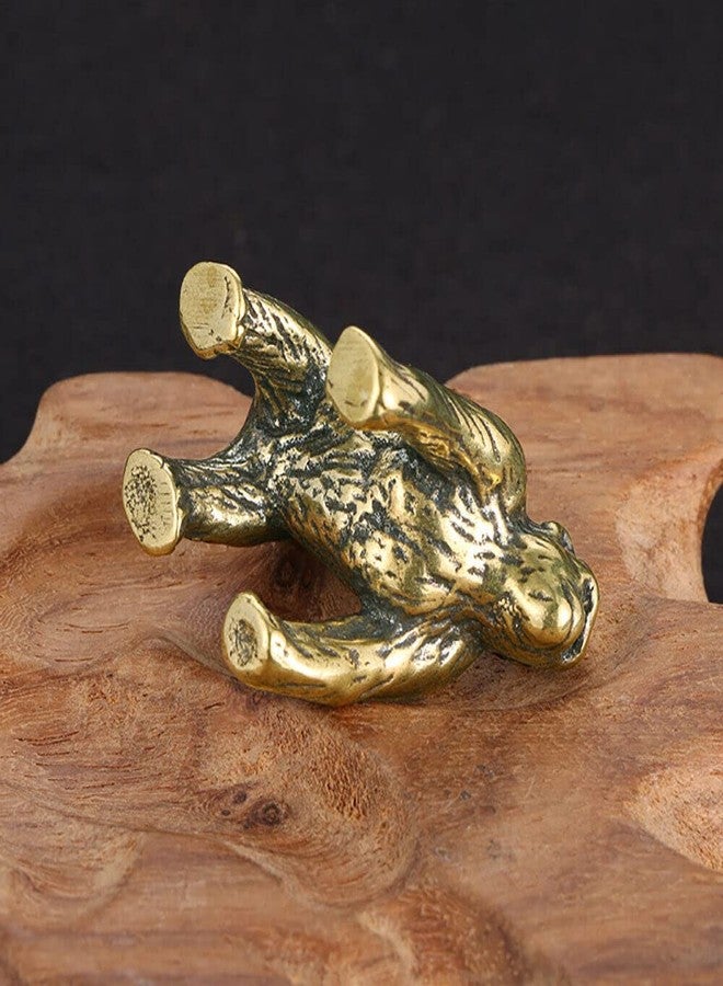 TEAMWILL تمثال قرد غوريلا من النحاس الصلب من TEAMWILL، مجسم حيوان أليف، قطعة فنية مصغرة، ديكور - Image 5