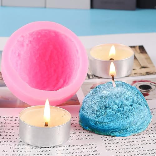 KuuGuu 3 PCS 3D Ice Cream Ball Shape Silicone Molds Semi Sphere Mold Cookie Pastry Mold for Chocolate Pudding Dome Mousse Fondant Cake Decoration DIY Clay Kitchen Baking Soap Candle - Image 5