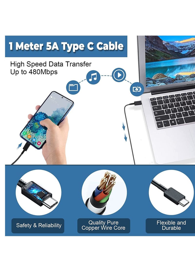 Generic - 45W Fast Charger Plug with USB C Cable for Samsung Galaxy S24 Ultra/S23 Plus/S23/S22/S21/S20 Ultra/S20/Note 20 /Note10 Plus/ Tab S10 Ultra/ Tab S10/ Tab S9/ Tab S9+/ Tab S8 and iPad Pro 13/ iPad 12.9 /iPad Pro 11/ iPad Air 6 - Image 1