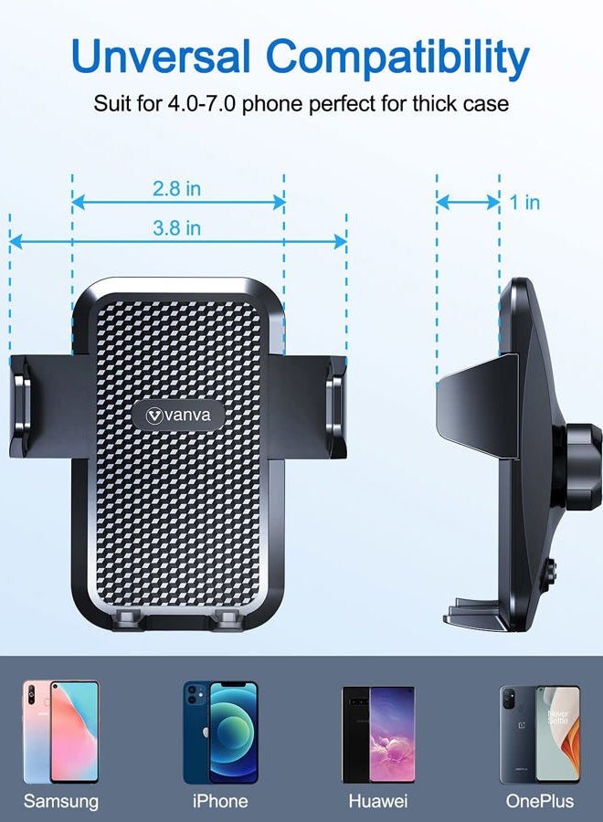 vanva [ Military-Grade Protection ] Car Phone Mount, Phone Holder for Dashboard/Windshield/Air Vent, Easy Clamp Mount Compatible with iPhone 17 16 15 14 13 Pro Max (b2) - Image 5