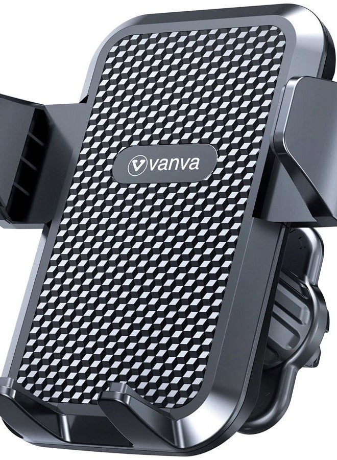 vanva [ Military-Grade Protection ] Car Phone Mount, Phone Holder for Dashboard/Windshield/Air Vent, Easy Clamp Mount Compatible with iPhone 17 16 15 14 13 Pro Max (b2) - Image 1