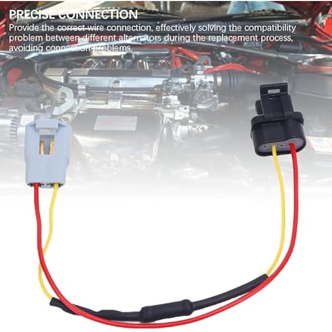 Cryfokt Alternator Conversion Harness, Excellent Conductivity Alternator Conversion Harness Connector Anti Aging for Vehicle Replacement for 10SI 12SI 15SI 17SI 27SI - Image 3