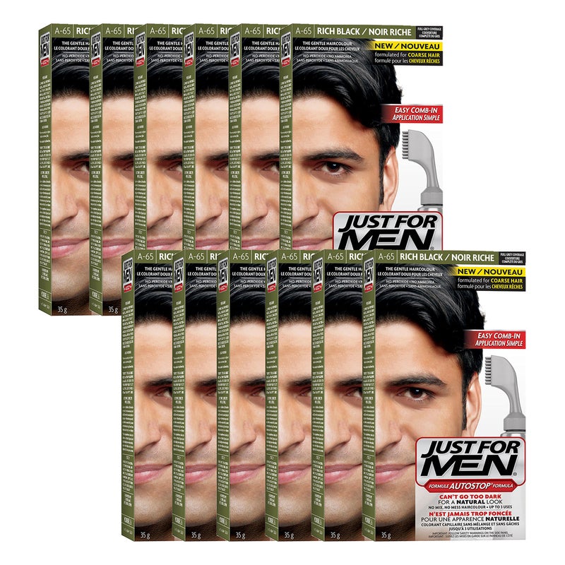 Just For Men Autostop, Gray Hair Coloring for Men with Comb Applicator