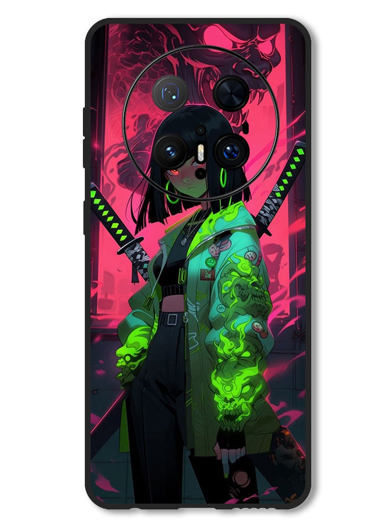 Theodor Case Compatible with Huawei Mate 70 Pro/ 70 Pro + Protection Shockproof Bumper Cover Japanese Girl - Image 1