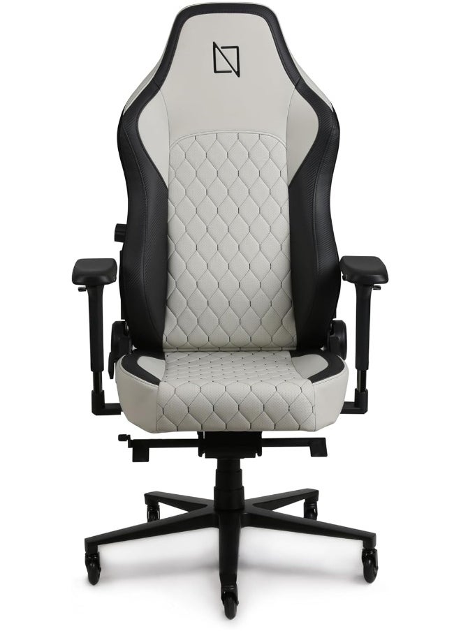 navo - APEX PRIME, Premium Ergonomic Gaming Chair with Memory Foam Pillows, Magnetic Headrest & Integrated Lumbar Support System By NAVO (CloudLeather, CARBON BLACK) - Image 1