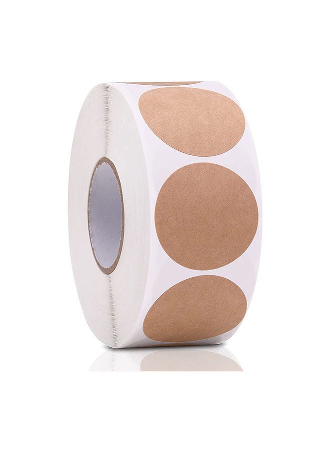 Wownect Brown Kraft Paper Labels Stickers Round 2inch 120 Pcs Labels for Mason Jars Glass Cups Containers - Thank You Cards - Image 2