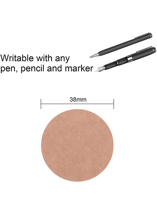 Wownect Brown Kraft Paper Labels Stickers Round 2inch 120 Pcs Labels for Mason Jars Glass Cups Containers - Thank You Cards - Image 3