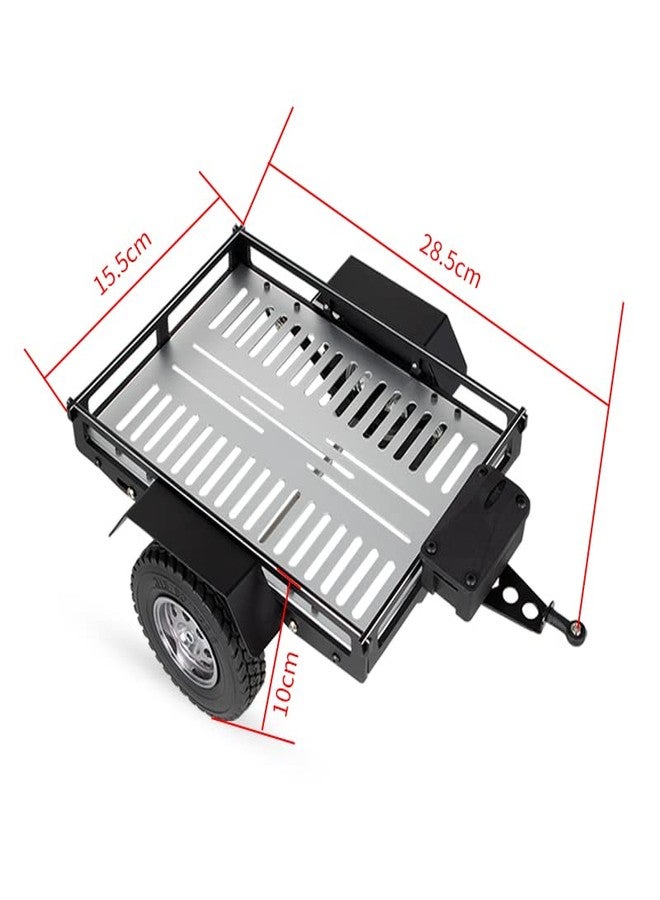 KYX Racing Aluminum RC Cars Trailer Heavy Duty Truck and RC Rock Cars Trailer for 1/10 RC Crawler Car Axial SCX10 II III TRX4 TRX6 D90 Gen7 Gen8 - Image 3