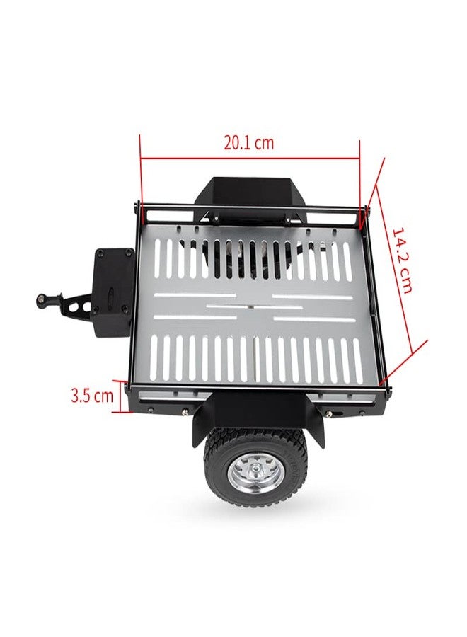 KYX Racing Aluminum RC Cars Trailer Heavy Duty Truck and RC Rock Cars Trailer for 1/10 RC Crawler Car Axial SCX10 II III TRX4 TRX6 D90 Gen7 Gen8 - Image 2
