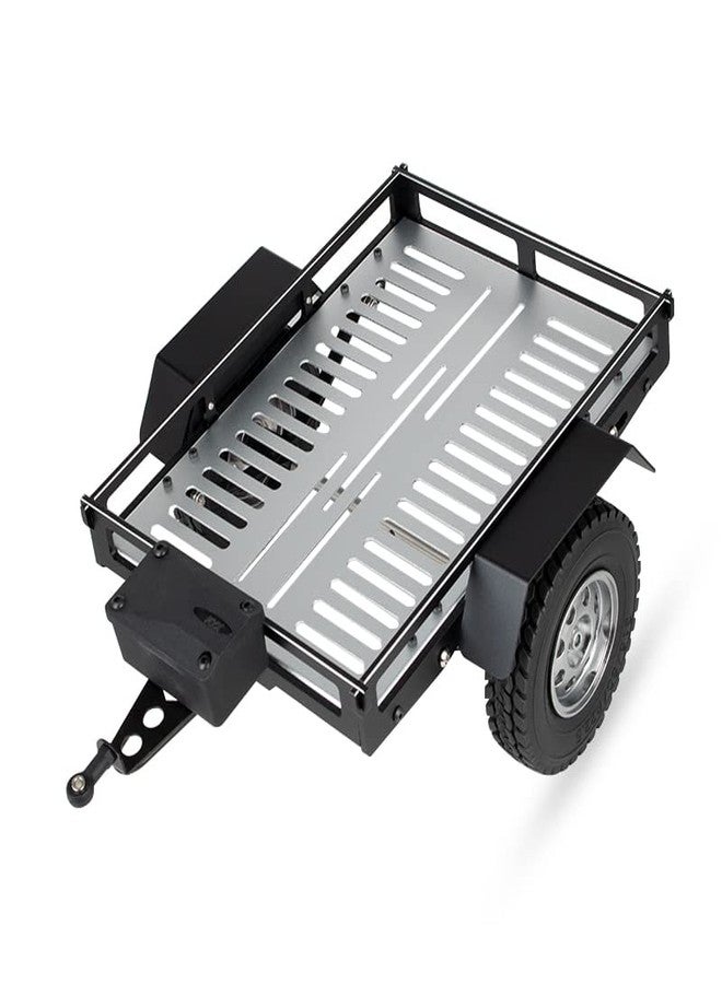 KYX Racing Aluminum RC Cars Trailer Heavy Duty Truck and RC Rock Cars Trailer for 1/10 RC Crawler Car Axial SCX10 II III TRX4 TRX6 D90 Gen7 Gen8 - Image 1