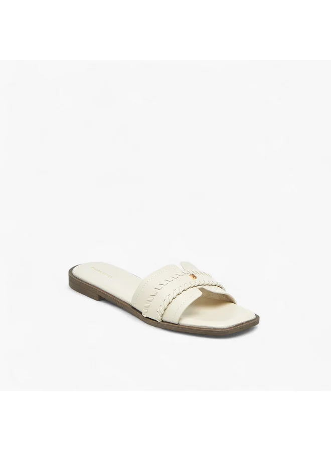 فلورا بيلا من شو إكسبرس Women Braid Detail Slip-On Flat Sandals