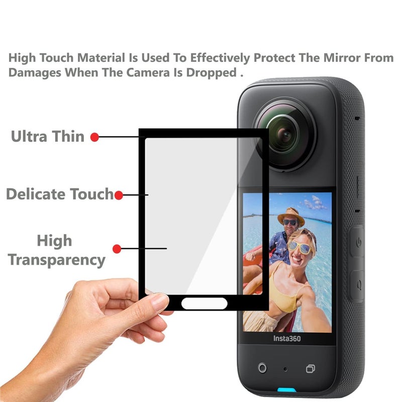 Action Pro Screen Protector Compatible with Insta-360 X3 with Full Screen Coverage And Easy Installation Kit - Image 4
