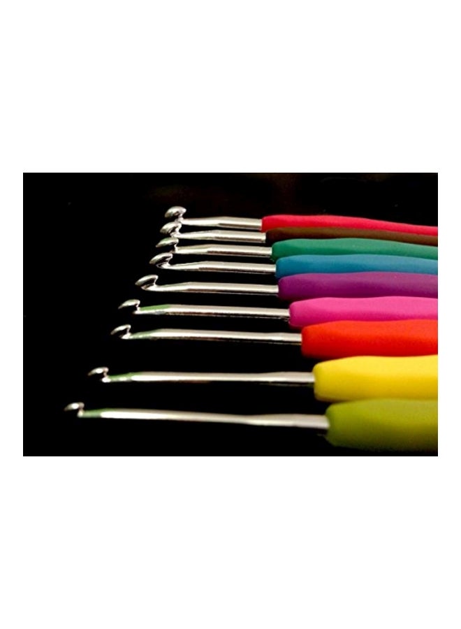 Generic Yarn Knitting And Crochet Hooks Set Silver/Red/Green  - Image 2