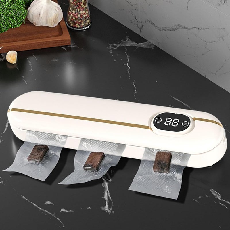Portible Vacuum Sealer Machine Large Size Automatic Dry Wet Air Sealing System Packing Sealing Machine Compact Design Vacuum Sealing Machine With Extra 10 Bags - Image 4