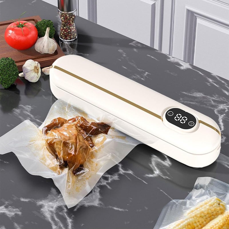 Portible Vacuum Sealer Machine Large Size Automatic Dry Wet Air Sealing System Packing Sealing Machine Compact Design Vacuum Sealing Machine With Extra 10 Bags - Image 5
