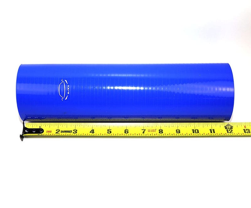 TenkeAuto 12" Long High Performance 4-Ply Reinforced 3" ID Straight Coupler Silicone Hose Turbo/Intercooler/Piping (BLUE 3'') - Image 2
