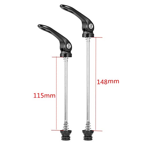 Chooee Quick Release Skewers Front & Rear Set for Road Bike,Black - Image 2
