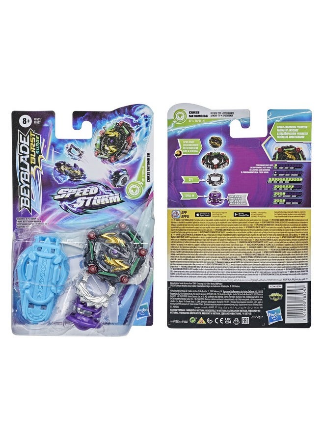 BeyBlade - Burst Surge Speedstorm Curse Satomb S6 Spinning Top Starter Pack Defense Type Battling Game Top With Launcher Toy For Kids - Image 1