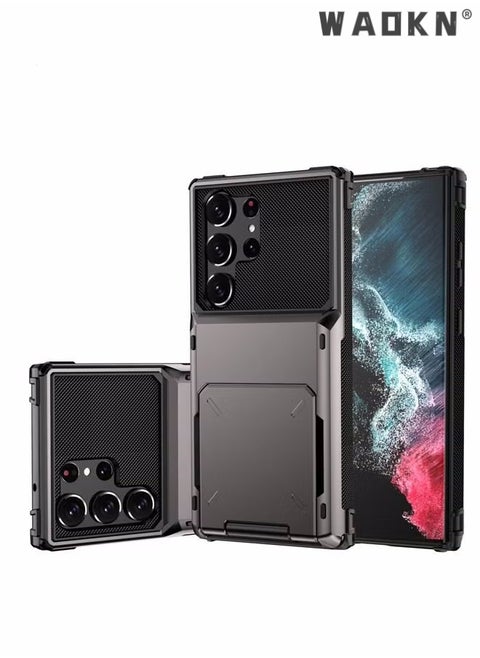 For Samsung Galaxy S24 Ultra Case Wallet Slide Camera Cover [Detachable Wallet] S 24 Ultra Case with Card Holder Protective Phone Cover for Galaxy S24Ultra 6.8 Inch