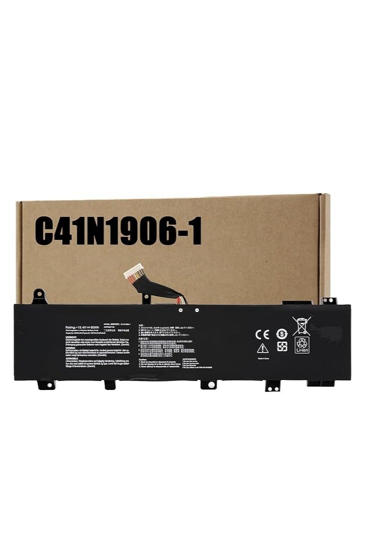 Terabyte Replacement  Battery for Asus C41N1906-1 (Long Cable) 4ICP5/63/133 0B200-03590000 B0B200-03620000 15.4V 90Wh - Image 1